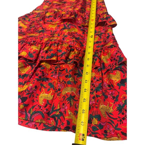 J. crew collection size M leopard red print holiday dress - EUC - Picture 5 of 11